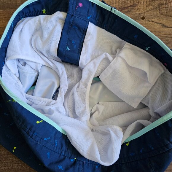 Original Penguin Munsingwear 4" Swim Shorts Trunks, 33, Blue Mini Print Tropical - Picture 8 of 12